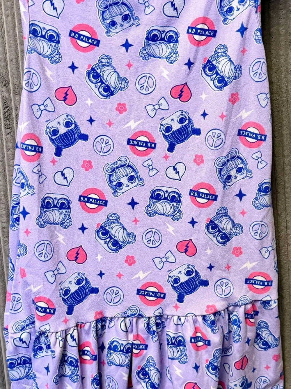 L.O.L. Surprise! Girls Purple Pink Blue Character Print Casual Dress